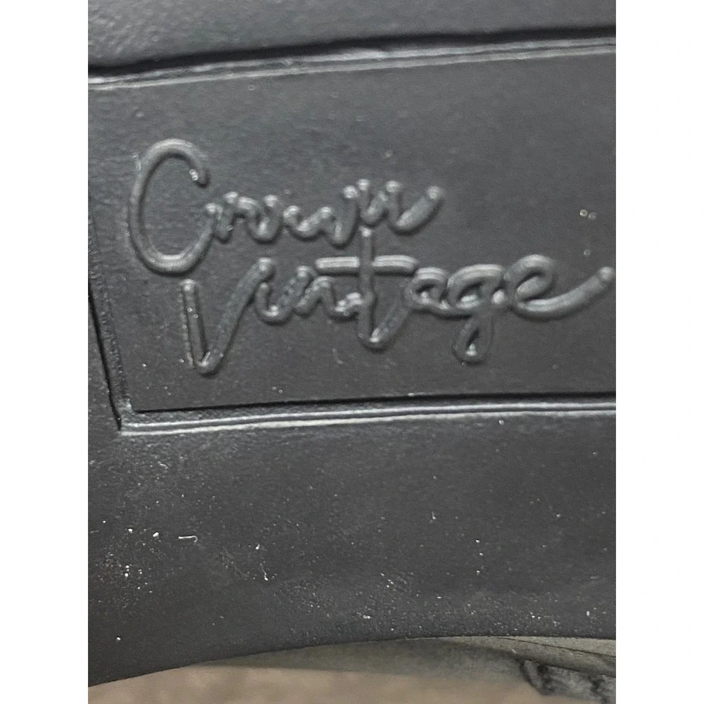 Crown Vintage Adventure Block Heel Black Leather Classic Chelsea Boots‎ Size 9.5